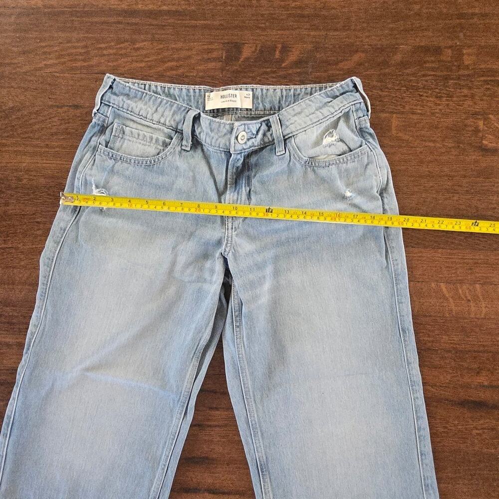 Hollister Women's Low-Rise Baggy distressed Jeans – Casual Relaxed Fit Size 8R - Picture 7 of 9